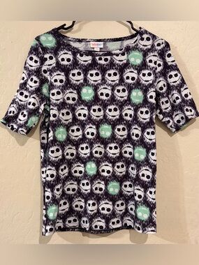 Lularoe Irma Tunic Top Disney Jack Skellington Graphic- Size Small